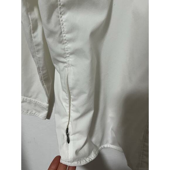 LL Bean Womens Tropicwear Button Down Long Sleeve Shirt Size L White UPF 50+ - Picture 7 of 10